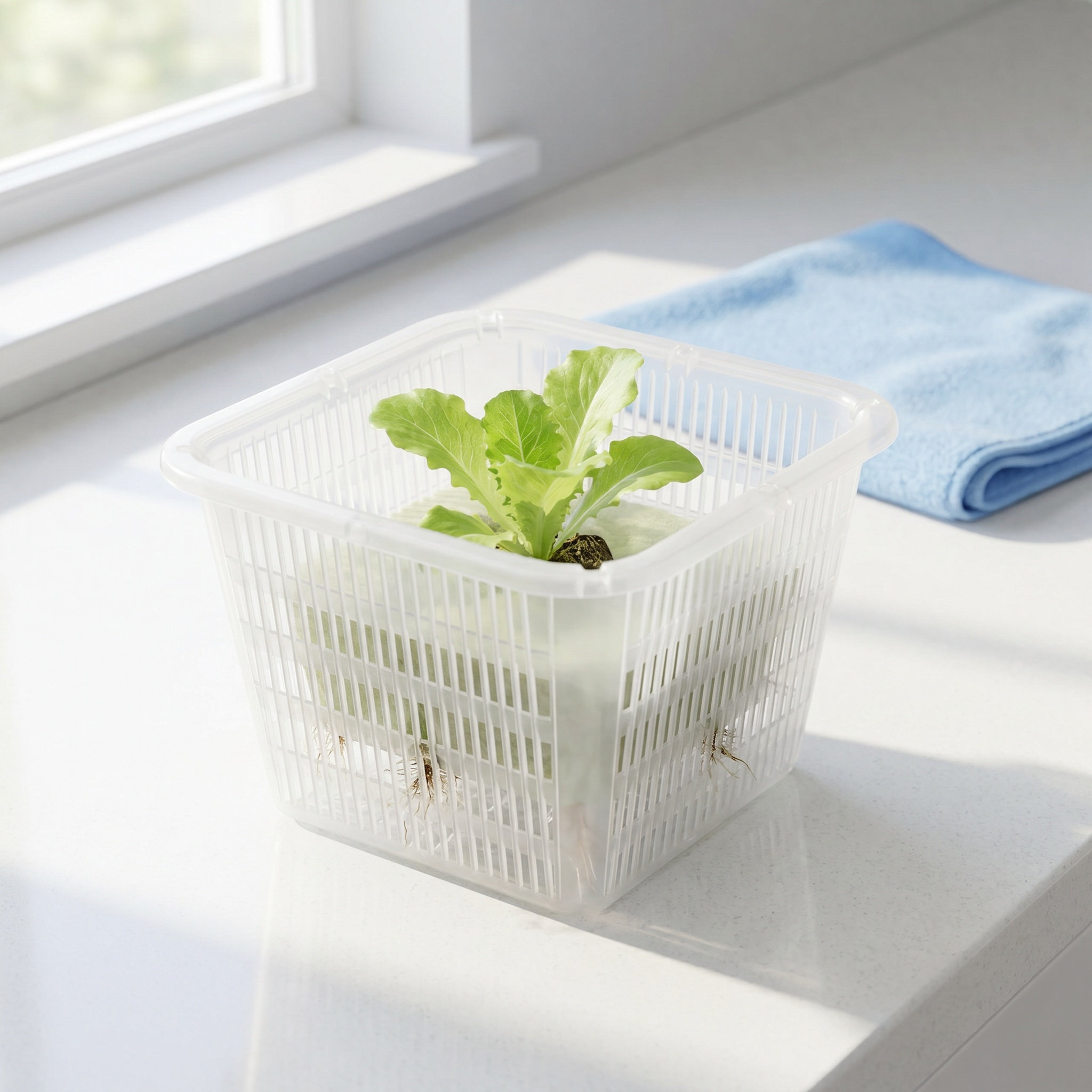 Plant Pot - 6 Stück quadratische Netztöpfe für Hydrokultur,