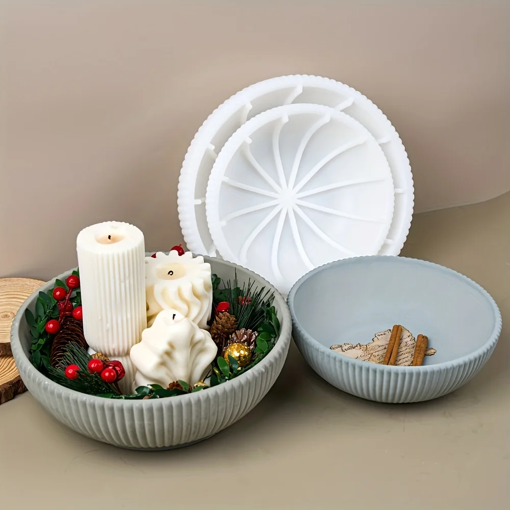 Succulent Set - 1-Ring-Silikonform für Epoxidharz, Kerzenherstellung, Sukkulenten-Pflanzgefäße aus