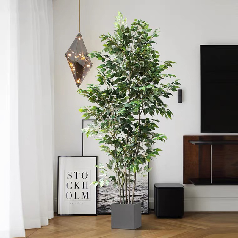 Fiddle Leaf Fig - 70 Zoll künstlicher Ficus-Baum, künstliche Bodenpflanze,
